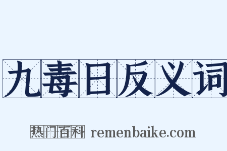 九毒日反义词是什么意思的图片